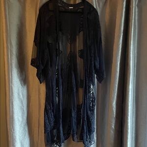 Time and Tru Lace Kimono Coverup 2X